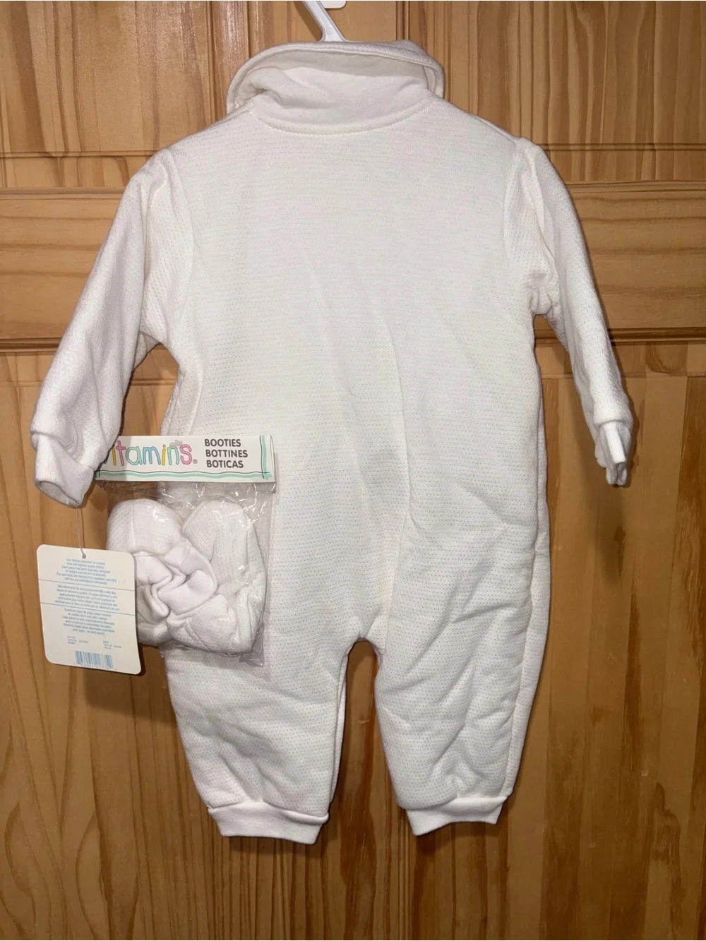 Classic White Baby One-Piece Romper - vitamins - vintage - Rare